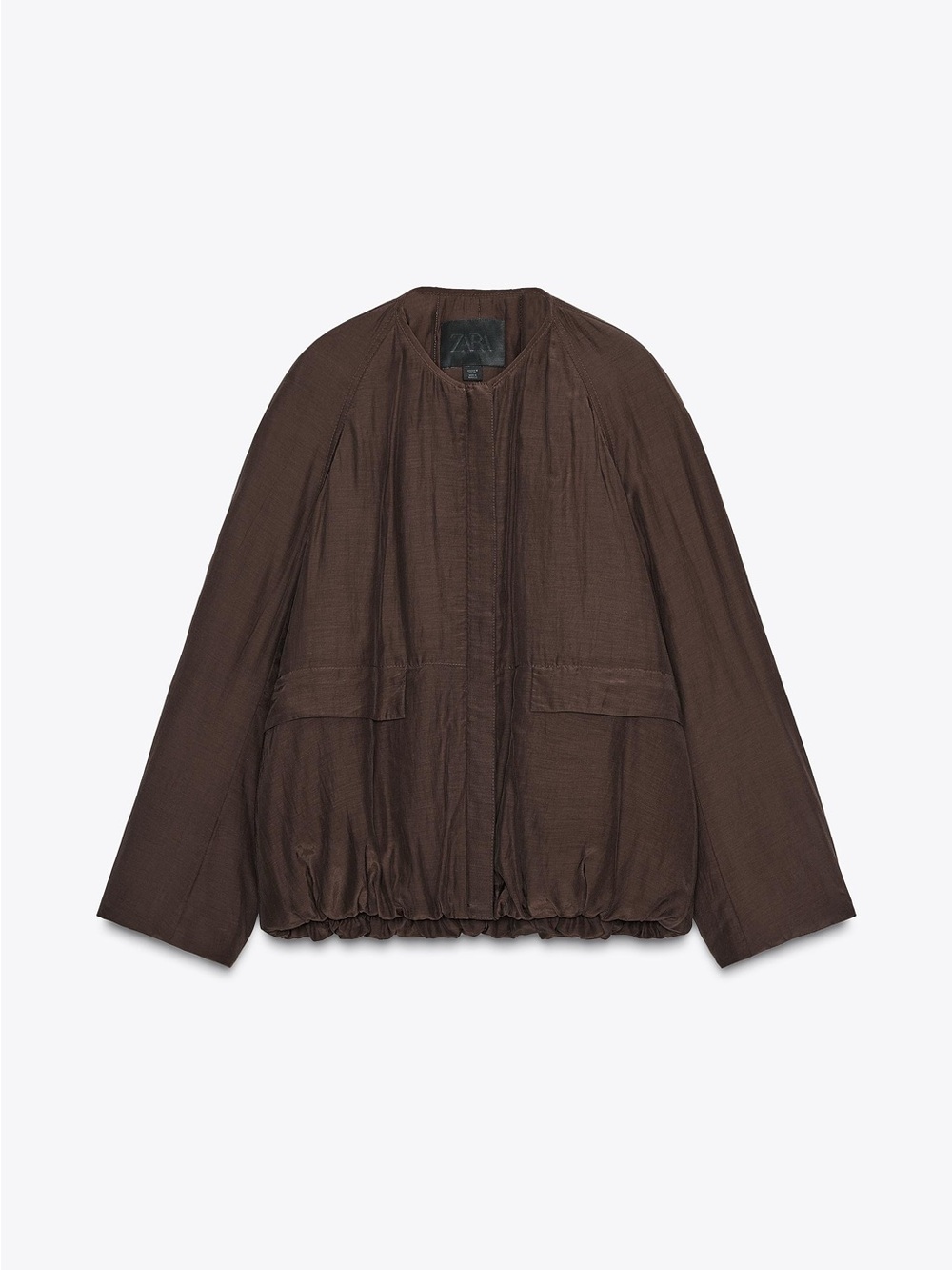 Zara Dark Brown Lightweight Bomber Jacket